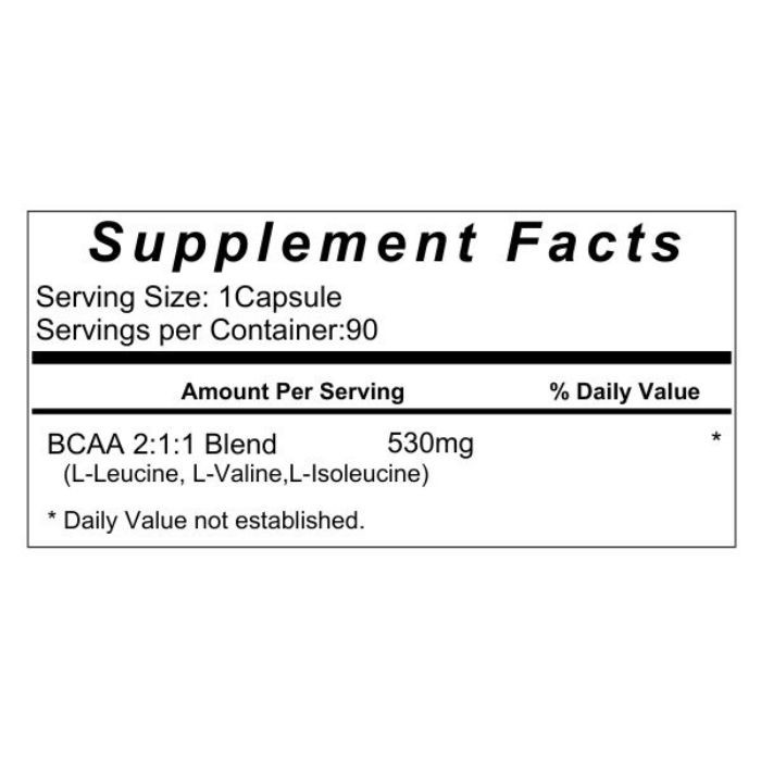 Muscle Core BCAA 530mg 90 Capsules