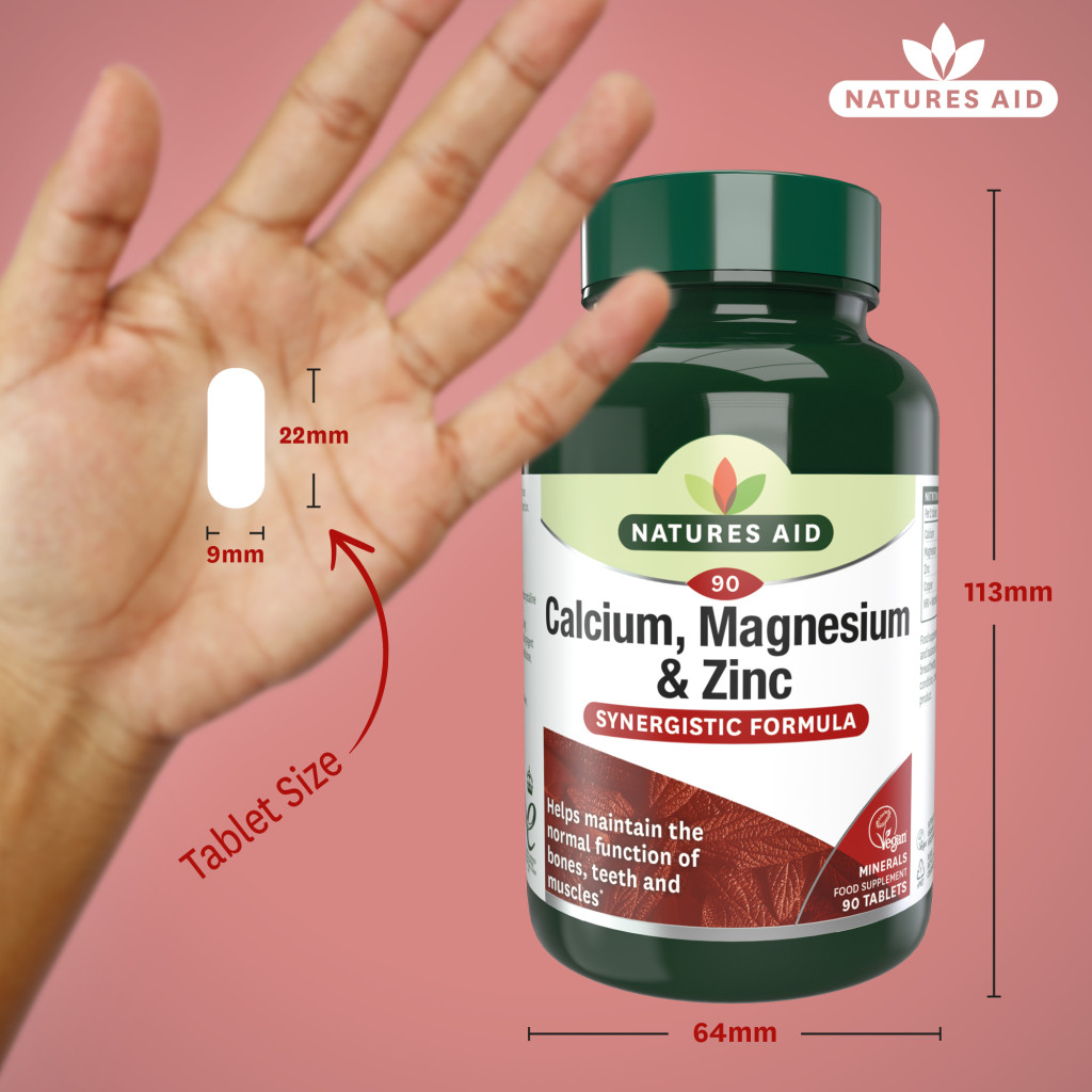 Natures Aid Calcium Magnesium & Zinc Tablets 90's