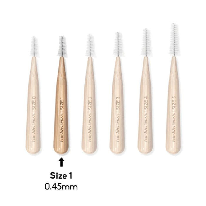 فرشاة بامبو للتنظيف بين الأسنان من شركة همبل مقاس 1برتقالي 6