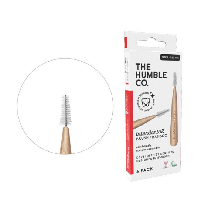 The Humble Co. Bamboo Interdental Brush Size 2 Red 6's