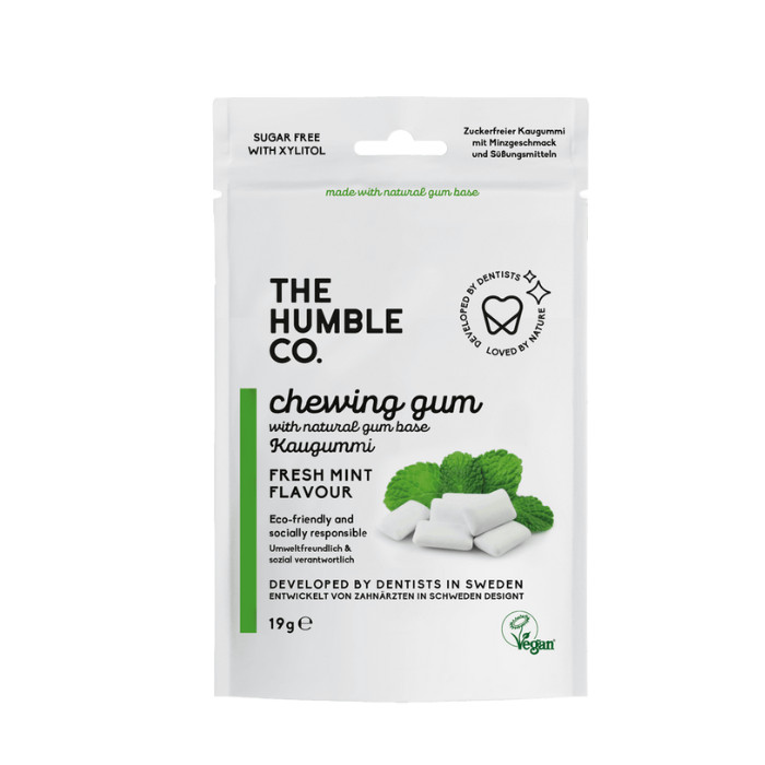 The Humble Co Natural Chewing Gum-Fresh Mint 19g 30's