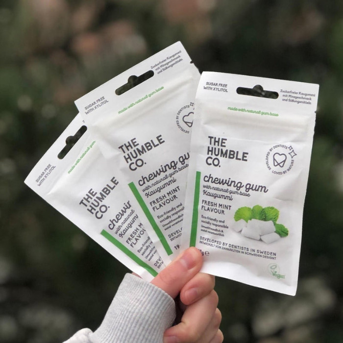 The Humble Co Natural Chewing Gum-Fresh Mint 19g 30's
