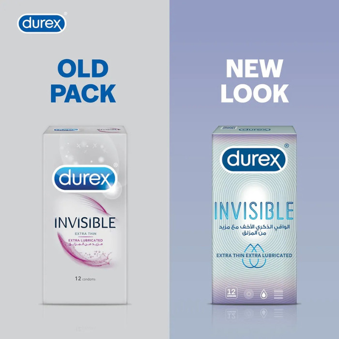 Durex Invisible Extra Lubricated Condom 12's