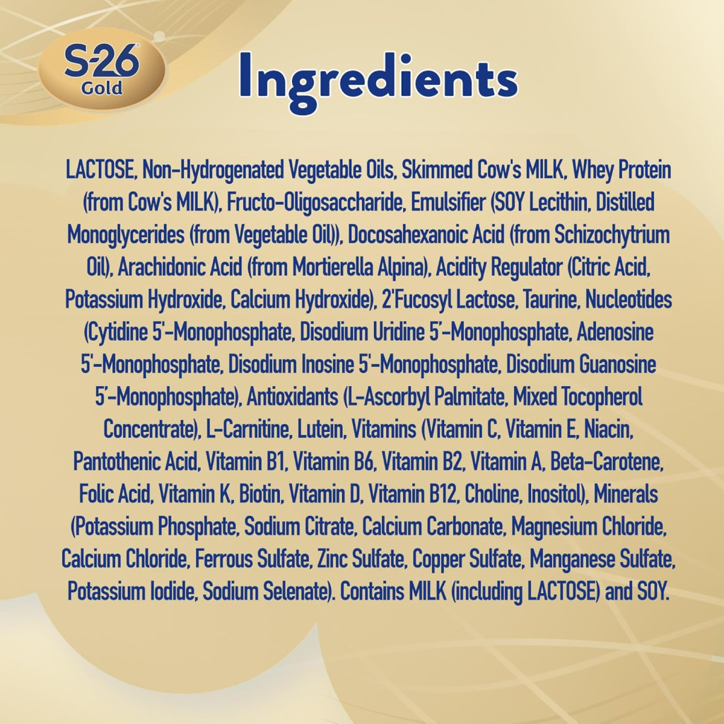 S-26 Gold Stage 2 Follow-On Formula, Nutrilearn System, DHA and Choline for 6–12 Months Babies, 400g