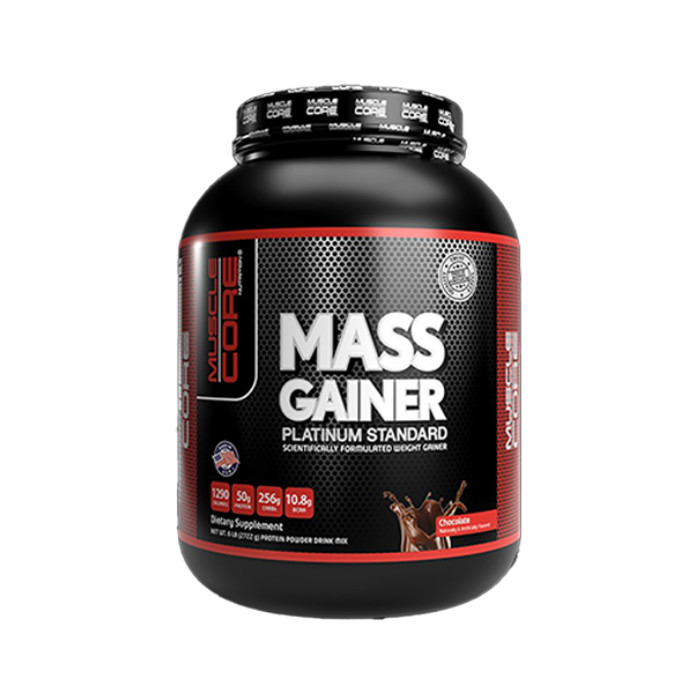 Muscle Core Mass Gainer Chocolate, High-Calorie Weight and Muscle Gain Supplement, 6 lb