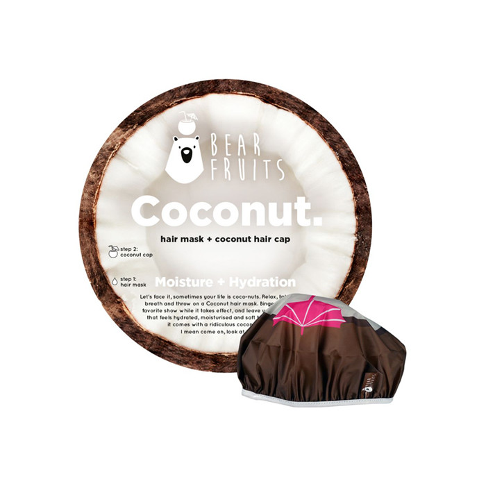 Buy Bear Fruits Coconut Hair Mask + Cap 20 ml Life Pharmacy