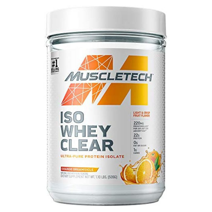 Muscletech Iso Whey Clear Orange Dreamsicle 1.1 Lbs large image