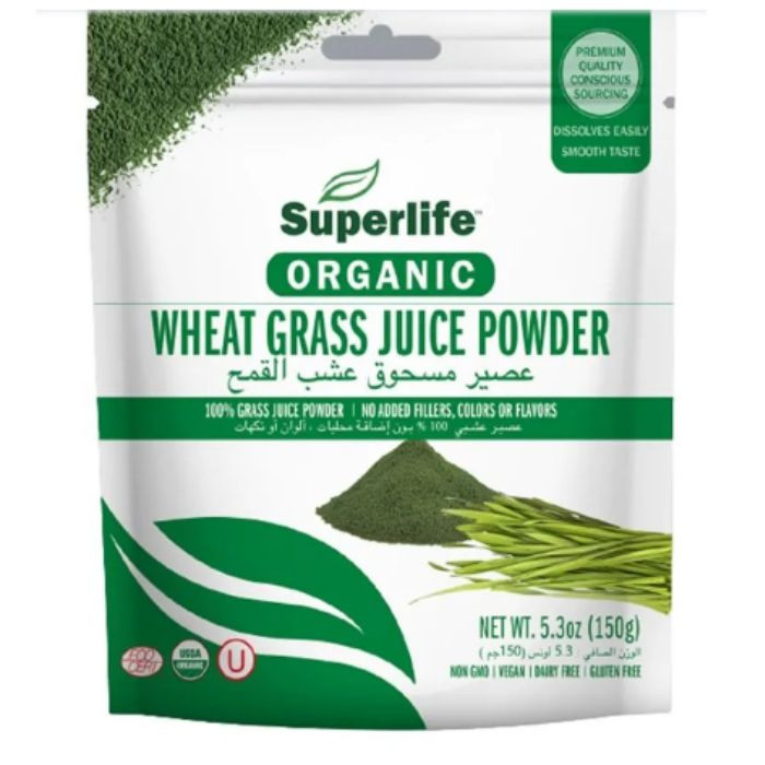 Buy Superlife Organic Wheat Grass Juice Powder 150g 08721 Life Pharmacy