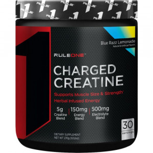 Rule 1 Charged Creatine Blue Razz Lemonade 240 g medium size image