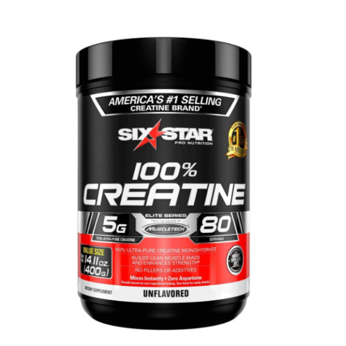 Six Star 100% Creatine 400 G Unflavored, Muscle Tech, powder view