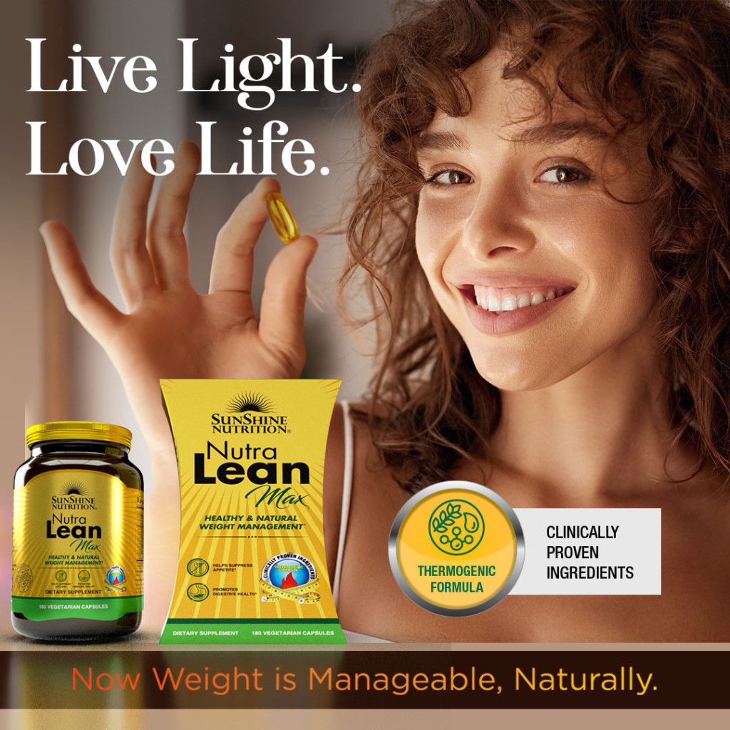 Sunshine Nutrition Nutra Lean Max, Appetite Suppressant, Fat and Carb Blocker, Healthy Digestion - 180 Capsules