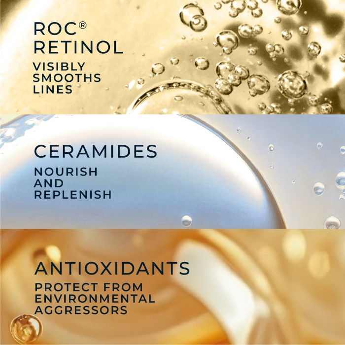 Roc Retinol Correxion Line Smoothing Night Serum Capsules, Anti-Aging Retinol Face Serum for Fine Lines & Wrinkles – 10 Count