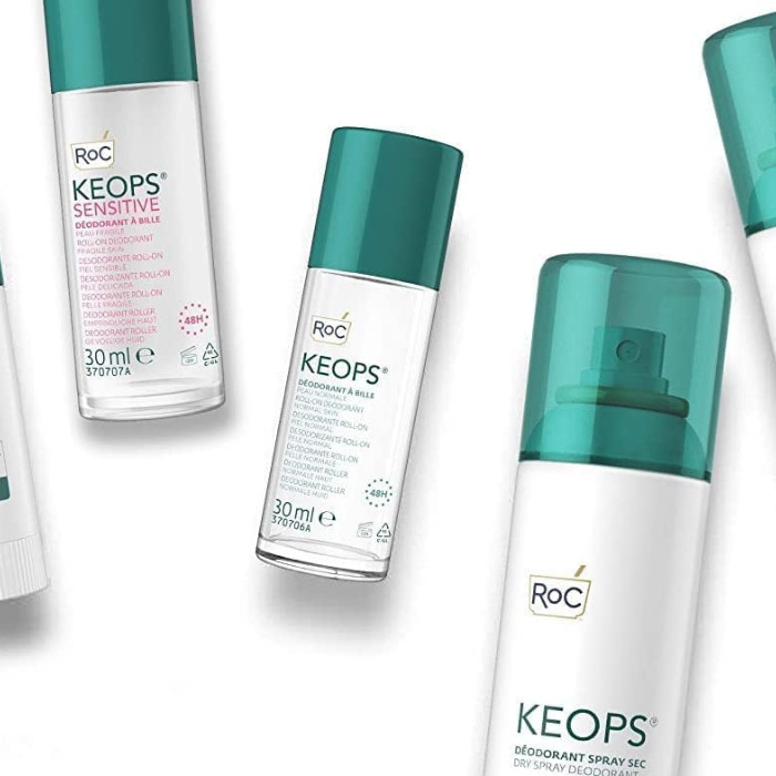 Roc Keops Fresh Spray Deodorant - 24-Hour Odor Protection | Alcohol-Free, Fragrance-Free & Hypoallergenic for Sensitive Skin 100ml