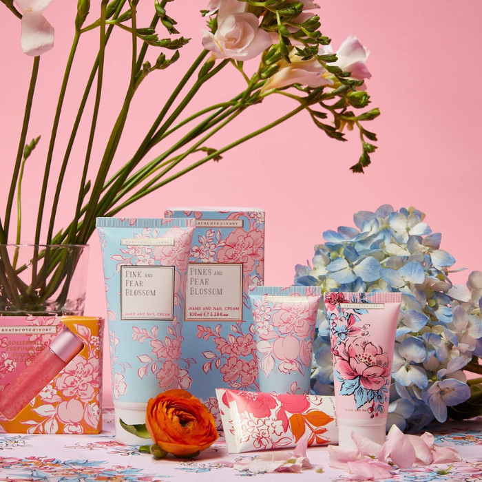 Heathcote & Ivory Pinks & Pear Blossom Hand/Nail Cream 30ml x 3s