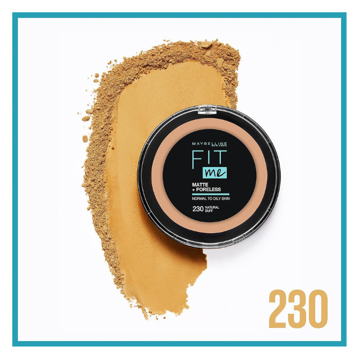 Maybelline Fit Me Matte & Poreless Powder, Normal-Oil Skin 230 Natural Buff