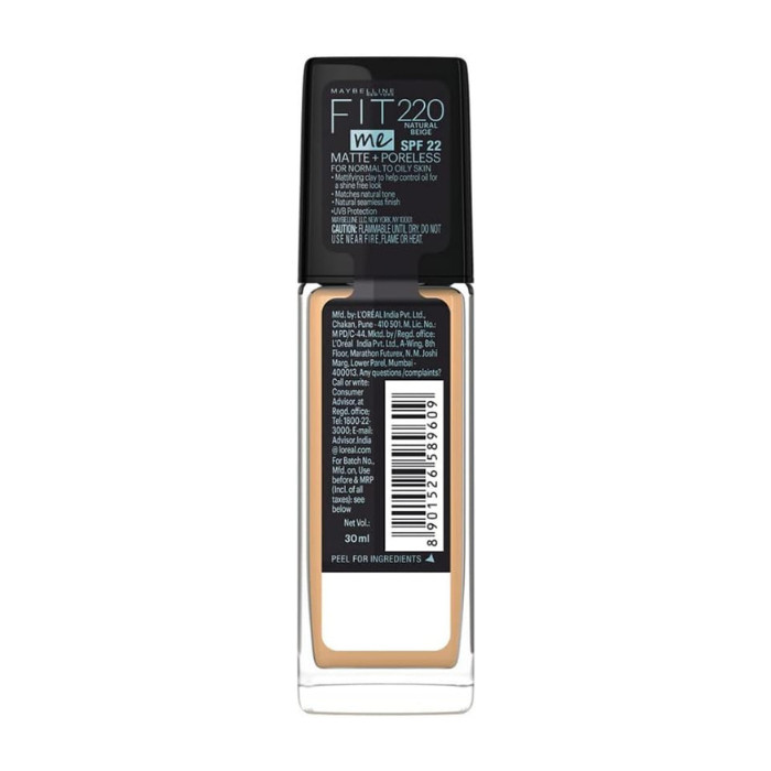Maybelline New York Fit Me Matte & Poreless Foundation 16H (SPF 22)-220