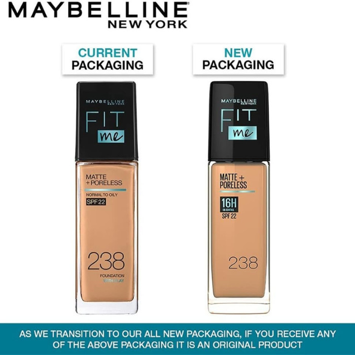 Maybelline New York Fit Me Matte & Poreless Foundation 16H (SPF 22)-238