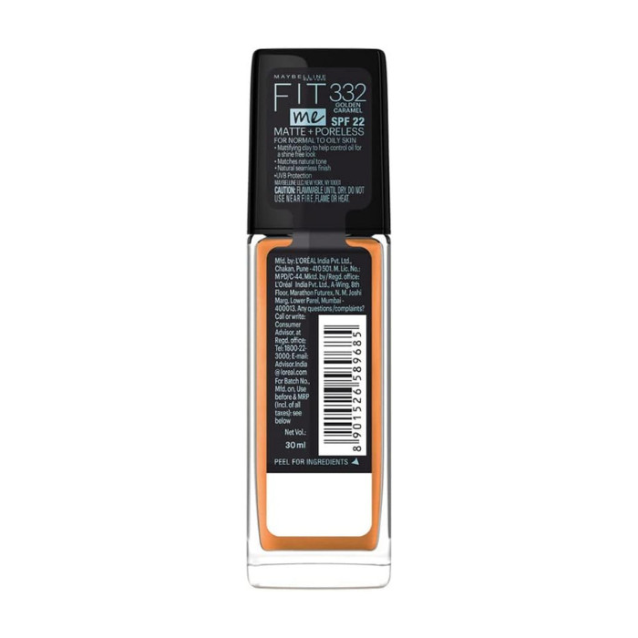 Maybelline New York Fit Me Matte & Poreless Foundation 16H (SPF 22)-332