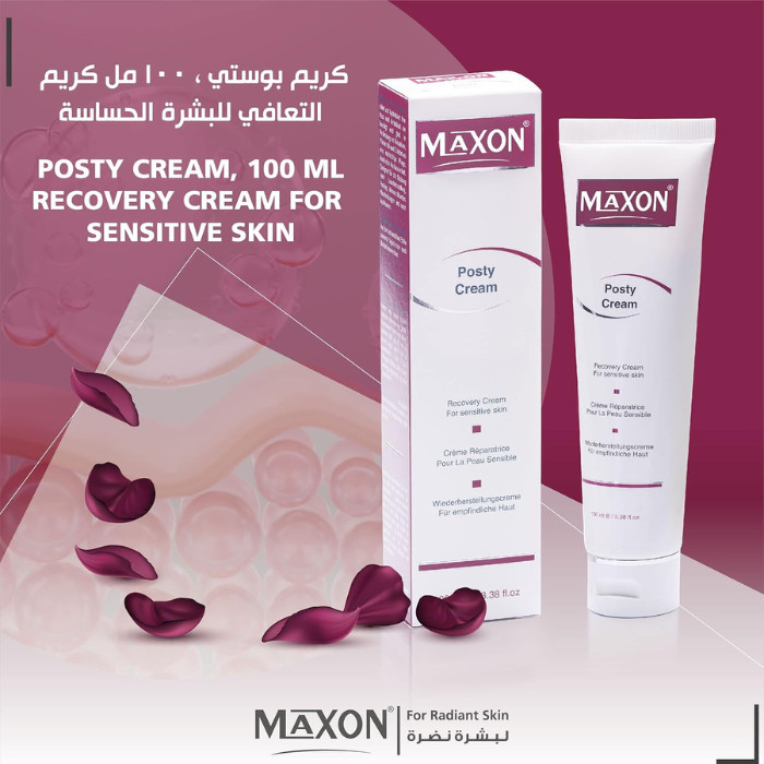 Maxon Posty Cream – Soothing Recovery Cream for Post-Laser, Peel & Sensitive Skin, Hydrating & Healing Formula 100ml