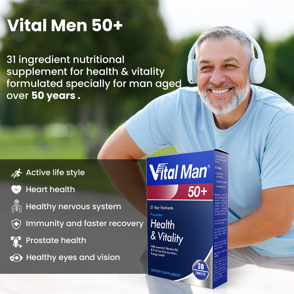 Vital Healthcare  Vital Man 50+ 30 Tablets