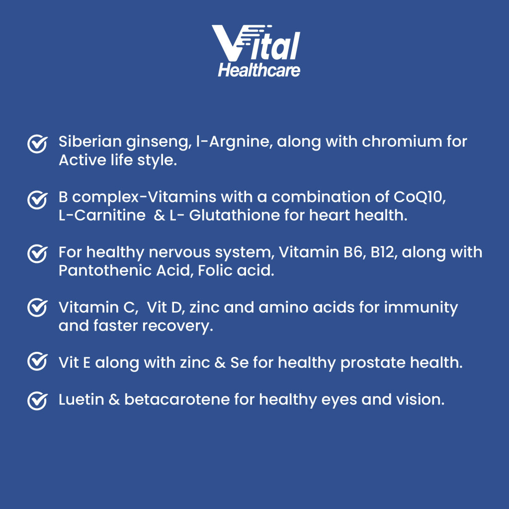 Vital Healthcare  Vital Man 50+ 30 Tablets