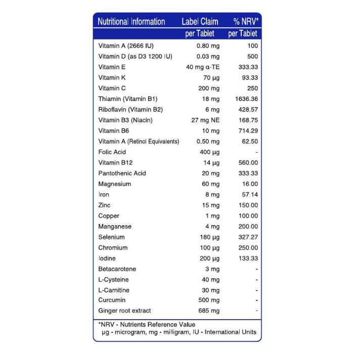 Vital Healthcare Immuno Vital, Immune System Support with Vitamins, Zinc and Antioxidants, 30 Tablets