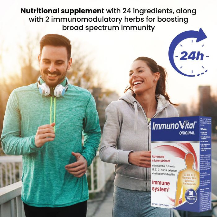 Vital Healthcare Immuno Vital, Immune System Support with Vitamins, Zinc and Antioxidants, 30 Tablets