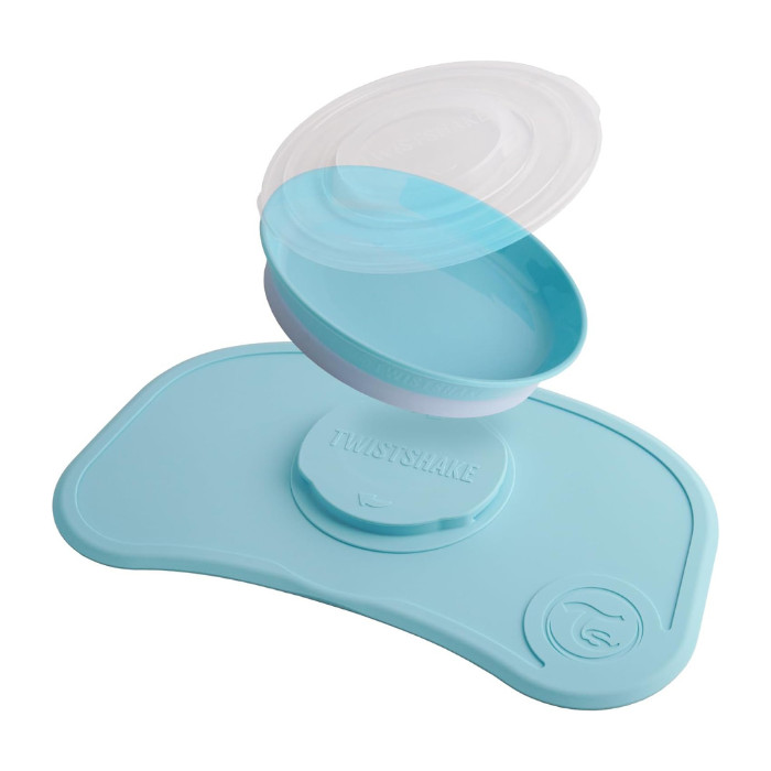 Twistshake Click-Mat Mini + Plate Pastel Blue