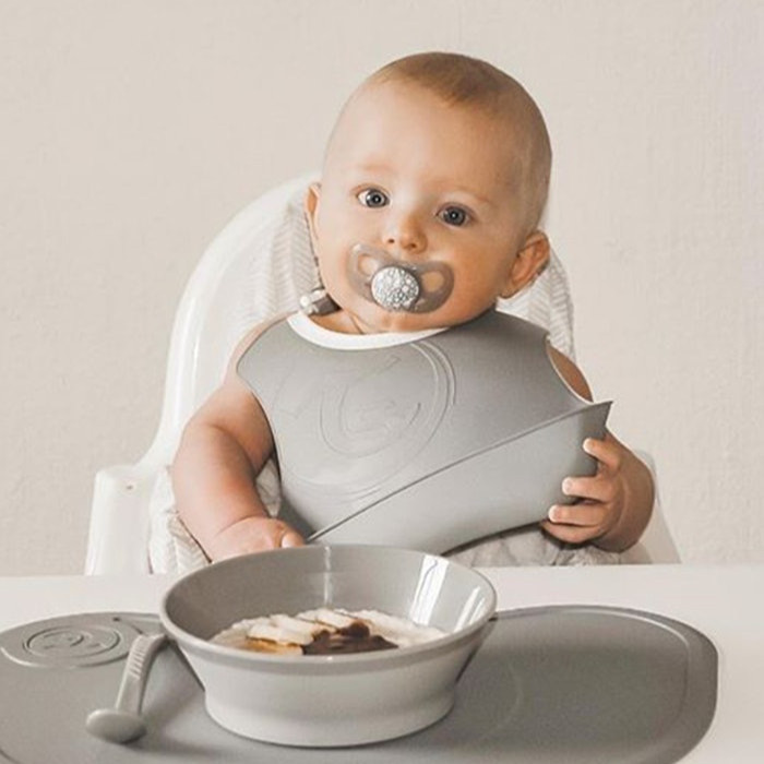 Twistshake Click-Mat Mini + Plate Pastel Grey