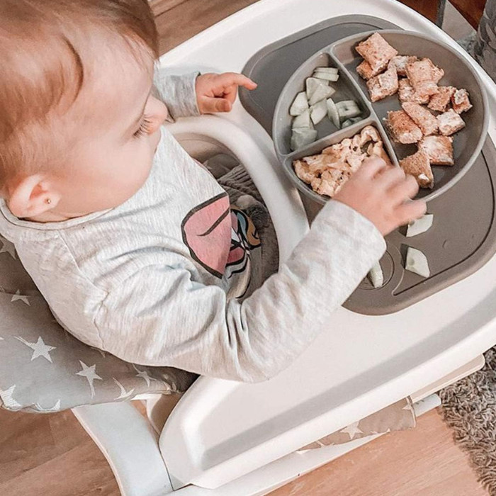 Twistshake Click-Mat Mini + Plate Pastel Grey