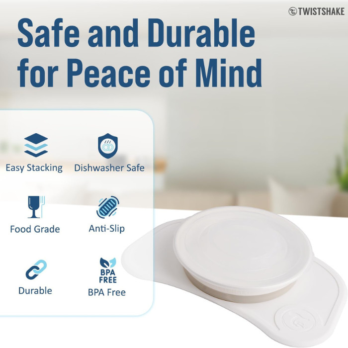 Twistshake Click-Mat Mini + Plate White