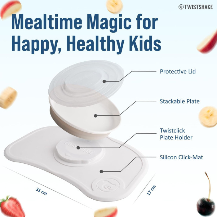 Twistshake Click-Mat Mini + Plate White
