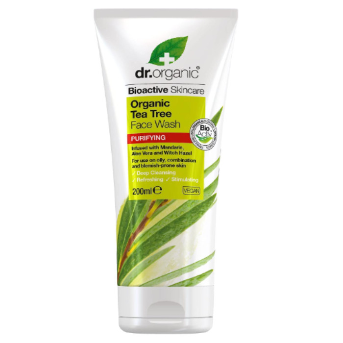 Dr.Organic Tea Tree Face Wash 200ml - High Resolution