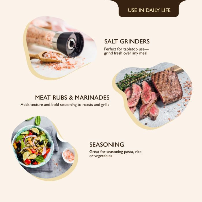 Earth’s Finest Pink Himalayan Salt, Coarse Grain, Mineral-Rich, Natural Rock for Cooking & Wellness, 500g