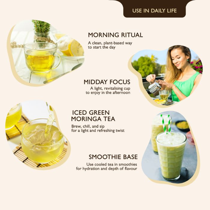 Earth’s Finest Organic Moringa Green Tea, Antioxidant-Rich Superfood Blend for Immunity, Energy & Wellness - 25 Bags