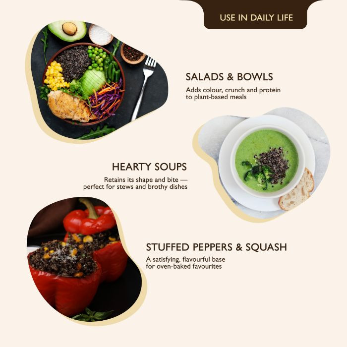 Earth’s Finest Organic Black Quinoa, Protein-Rich, High-Fiber, Gluten-Free, Non-GMO - 340g