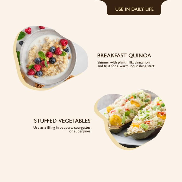 Earth’s Finest Organic White Quinoa, Rich in Protein and Fiber, Non-GMO, Unrefined, Gluten-Free Superfood – 340g