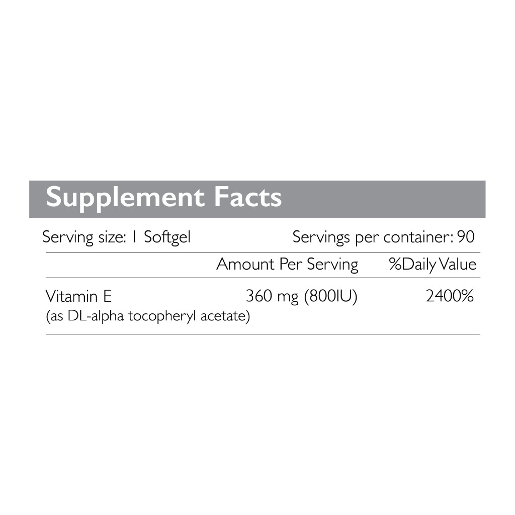 Radiant Platinum Vitamin E 800 IU 90 softgels