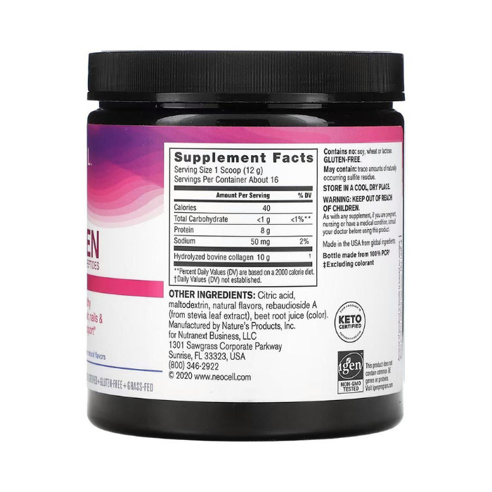 Neocell Super Collagen Peptides Powder Berry Lemon 6.7OZ 190g
