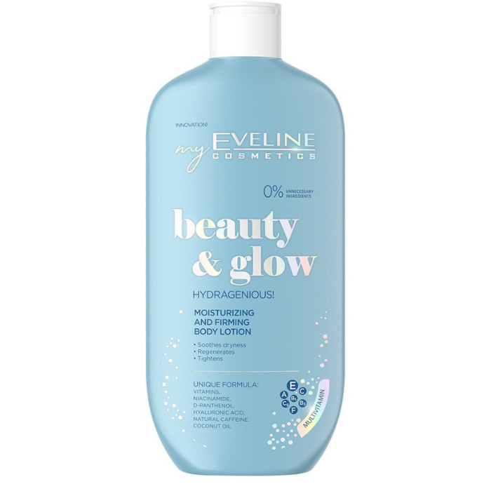 Eveline Beauty & Glow Moisturizing and Firming Body Lotion bottle – large