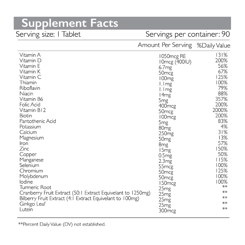 Radiant Platinum Multivitamin Women's 50+ Tab 90s