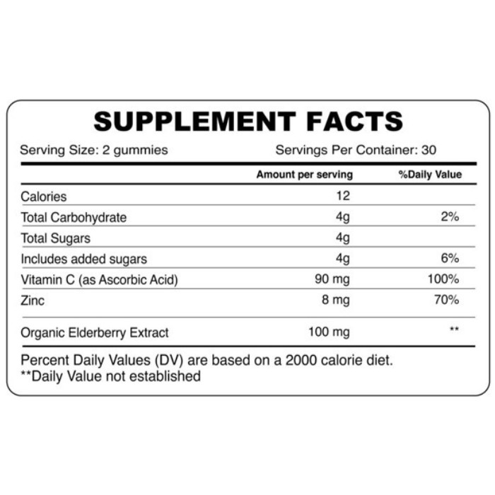 Organic Earth Elderberry Immunity Gummies for Kids, Immune Support with Vitamins and Antioxidants - 60s