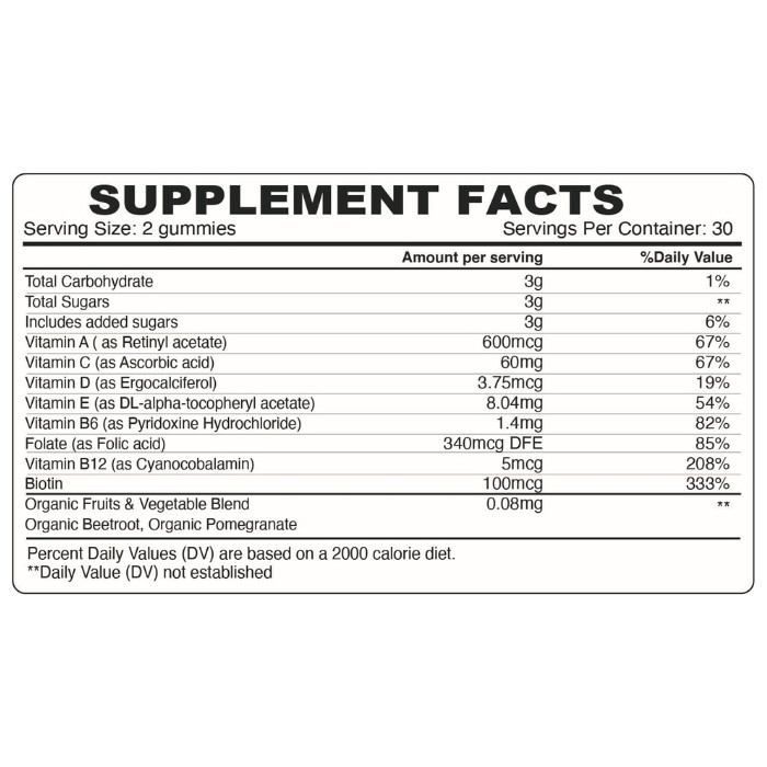 Organic Earth Kids Multivitamin & Mineral Gummies, Vegan, Natural and Antioxidant-Rich - 60s