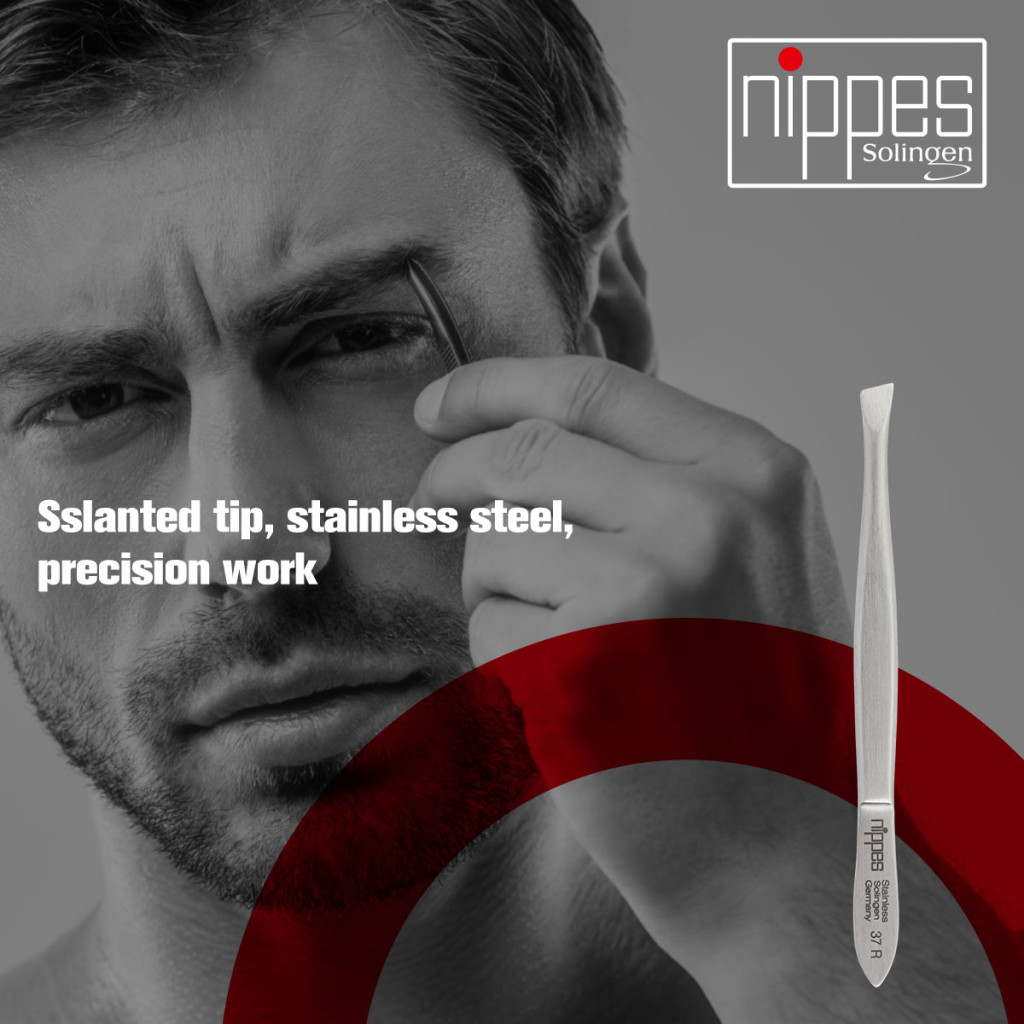 Nippes Tweezer Stainless Steel Slanted 37SR