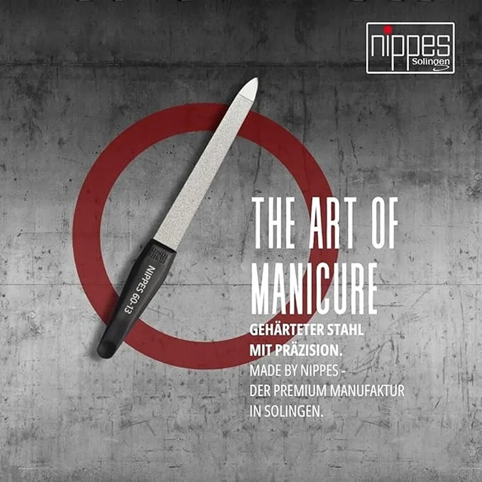 Nippes Sapphire Nail File Coarse & Fine 13cm 60 - 13S