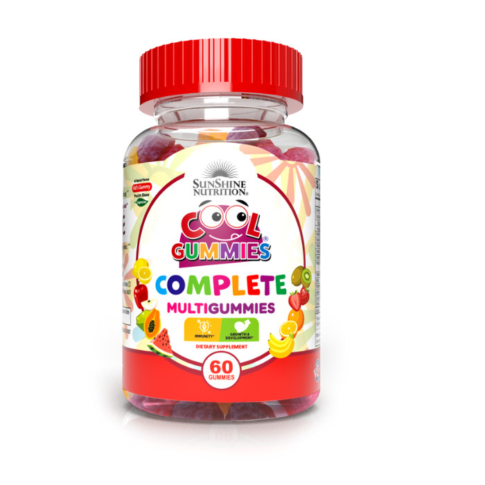 Sunshine Nutrition Cool Gummies Complete Multivitamin for Kids, Natural Orange & Berry Flavors - 60's