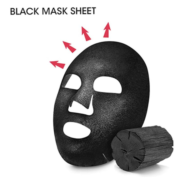 Mediheal WHP White Hydrating Black EX Sheet Mask, Brightening, Moisturizing and Purifying Charcoal Mask - 25ml