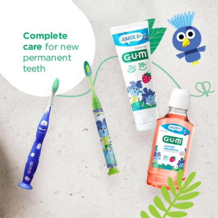Gum Junior 6+ Toothpaste 50ml + Toothbrush Free Promo Pack