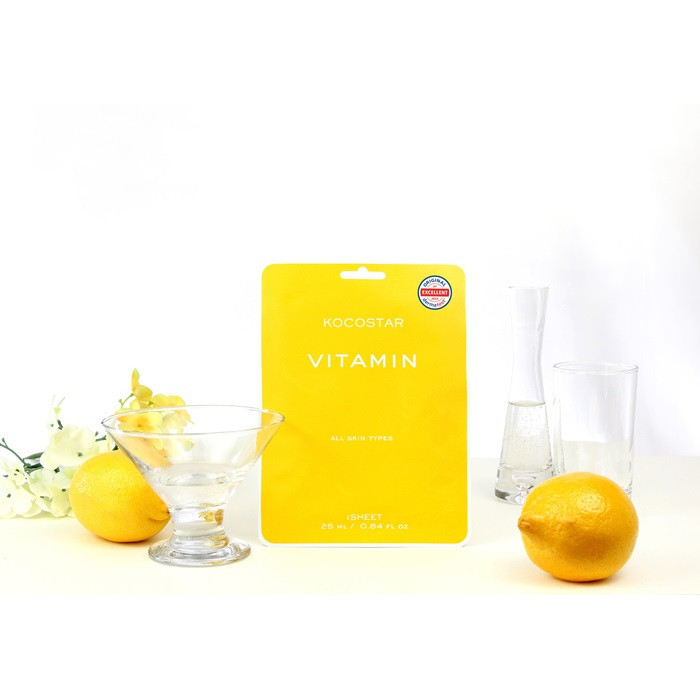 Kocostar Vegan Facial Mask Sheet Vitamin 25ml 1s
