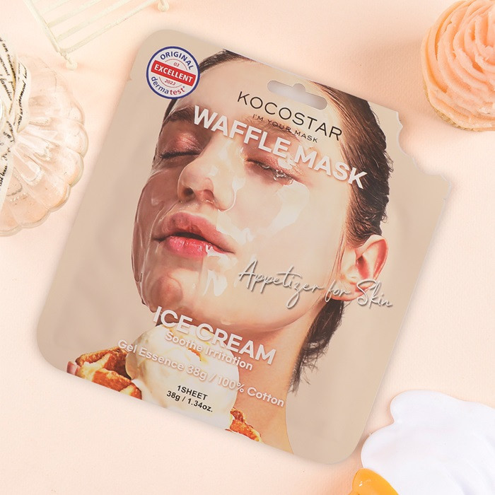 Kocostar Waffle Mask Facial Sheet Ice Cream 38g 1s